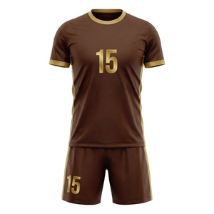 Ensemble de maillots de football personnalisés 100 % polyester à sublimation, séchage rapide, respirant, pour entraînement, hommes et adultes, devant - Product Image 1