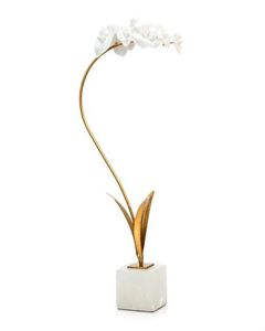 TQC Modern Leaf design Show Piece Eco-Friendly Lightweight Golden <b>Tabletop</b> Decorative Metal Flower Showpiece Living Home Decor - Product Image 3