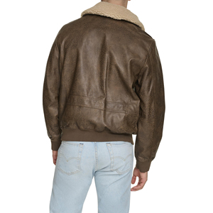 Chaqueta de Cuero de Oveja Genuino de Alta Calidad y Estilo para Hombre, Estilo Urbano con Cuello Alto para Invierno - Product Image 2