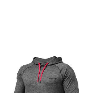 2025 invierno moda hombres gimnasio Fitness Sudadera con capucha cómoda tela suave doble Panel pulóver sudaderas con patrón sólido - Product Image 5
