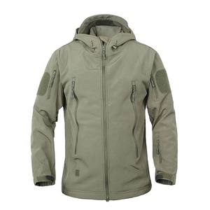 Veste Softshell d'extérieur ajustée pour homme avec capuche Veste respirante imperméable et fonctionnelle coupe-vent Rouge Bleu Blanc Gris - Product Image 3