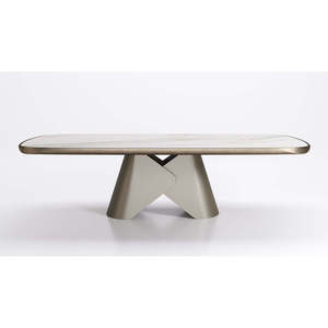 Scott Keramik Premium Dining <b>Table</b> Modern Minimalist Design Stable and Assembled Marble Top Extendable for Hotel Use - Product Image 1