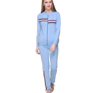 Women's High Quality Cotton Tracksuits Comfortable Winter Wear With Zipper Casual Designed Zipper up Women's Tracksuits - Product Image 3