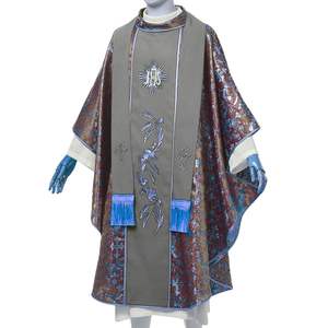 Precio barato, diseño personalizado, vestiduras litúrgicas cristianas, ropa religiosa católica para el clero de la Iglesia, batas de sacerdote casulla - Product Image 5