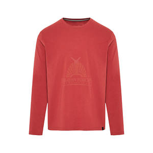 Último diseño de moda de los hombres de manga larga streetwear camisetas con patrones de impresión personalizados y diseño en cantidad a granel timbre - Product Image 4