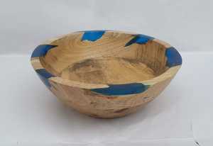 ชามสลัดแบบหมุนทำด้วยมือทำจากเรซินชามตกแต่งบ้านพื้นผิวหินอ่อนใช้ในบ้านโรงแรมร้านอาหารและบาร์ - Product Image 5