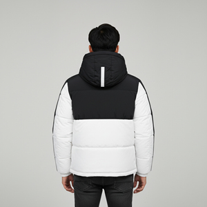 Veste matelassée légère à logo personnalisé pour homme, de haute qualité, rembourrage en coton, col montant, imperméable, respirante, veste d'hiver pour homme - Product Image 6