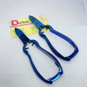 Professionnel bleu Plasma serrure poignée coupe-ongles en acier inoxydable durable Logo personnalisé pédicure incarné lourd ongle doigt - Product Image 1