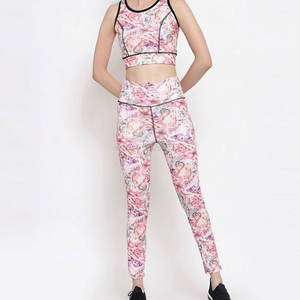 Gym de haute qualité vente directe d'usine femmes Sublimation Yoga ensemble vêtements de sport sans couture femmes Sublimation Yoga ensemble pour la vente en ligne - Product Image 1