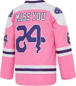 24 Mens Snakeskin Hip Hop Sport Shirt Servicio OEM personalizado para adultos Legend Ice Hockey Jersey Set Ropa deportiva - Product Image 6