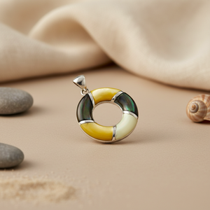Pendentif en argent 925 avec nacre pour femmes, chaîne en bambou plaquée or tendance, bijoux de mode pour anniversaire, motif de lèvres de coquillage - Product Image 1