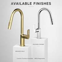 Robinet de cuisine en or brossé, monocommande, à haut arc, à poser sur le plan, mitigeur d'évier au design moderne