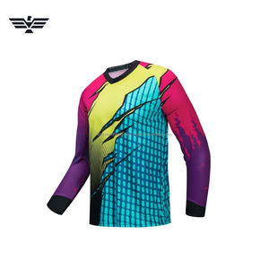 Camiseta de motocross para hombre – Camiseta transpirable de manga larga para motocross (grafismo multicolor) - Product Image 1