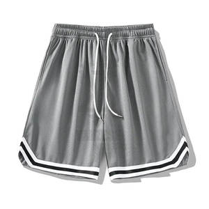 2024 hommes en gros séchage rapide basket-ball Shorts motif solide écologique uni teint décontracté maille sueur Shorts Anti-rides - Product Image 1