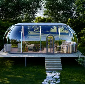ホット販売ポリカーボネートドームテントモジュラーカプセルドームハウスリゾート用グランピングポッドドーム防水取り外し可能