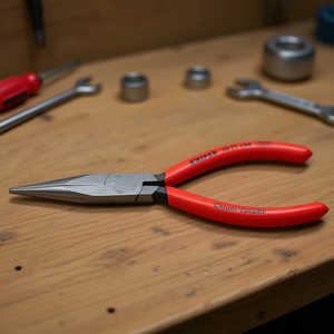 คีมปากยาว Knipex สีดำ หัวเคลือบอะทราเมนต์ ด้ามจับเคลือบพลาสติกขัดเงา ปากคีมแบบครึ่งวงกลม - Product Image 3