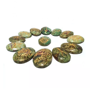 Alta calidad Karuna Ruby Fuchsite forma Piedra ovalada 11 piezas Karuna conjunto de piedras preciosas de cristal curativo natural Karuna Set al por mayor - Product Image 5