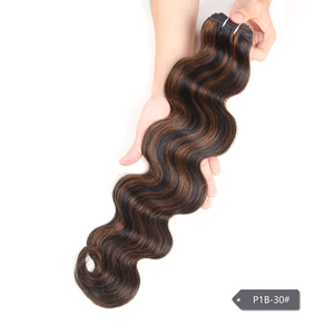 Extensiones de cabello humano con ondas corporales alineadas con cutícula brasileña virgen Color Piano - Product Image 2