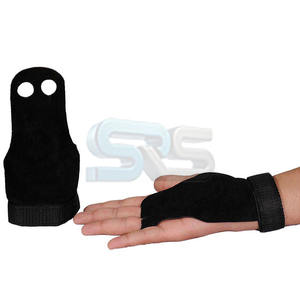 Gants de gymnastique en cuir réglables avec poignée antidérapante Gants d'entraînement croisés à 2 trous pour l'entraînement physique et l'haltérophilie - Product Image 4