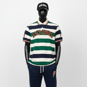 Polo para Hombre Premium 220 GSM Algodón Piqué Transpirable con Paneles Laterales a Rayas Teñidas con Hilo y Logotipo Bordado - Product Image 6