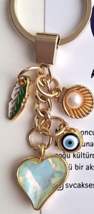 DAFNI <b>BIG</b> PAZAR Fashion Carabiner Keychain in Alloy Metal Enamel Gold Finish Unique Enamelled Tips 3D Shape Embossing Printing - Product Image 4