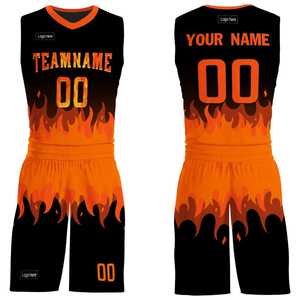 Ensemble de basket-ball personnalisé avec nom et numéro d'équipe, respirant et à séchage rapide - Product Image 4