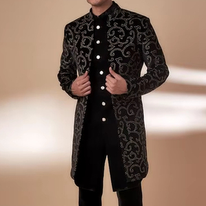 NEW--LATEST DESIGN for INDO WESTERN SHERWANI,SHRUG and <b>PANT</b> GROOM WITH EMBELLISHED DABKA,STONE WORK for WEDDING/PARTY-WEAR=2024 - Product Image 1