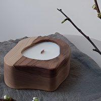 Récipient de pot de bougie en bois Unique de qualité supérieure pour la maison hôtel Restaurant éclairage pot de bougie parfumée pour la décoration de Table