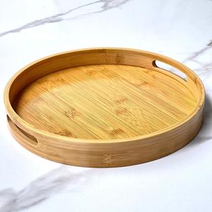 Nouveau design élégant plateau à thé en bambou plateaux de service à boissons en bois d'excellente qualité du meilleur fournisseur - Product Image 1