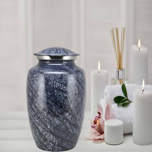 Urne funéraire pour cendres humaines - Magnifique urne funéraire artisanale pour adultes (adulte) Urnes bleues pour cendres - Product Image 3