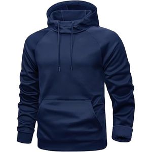 Nouveau à la mode surdimensionné Fit hiver sweats à capuche pour hommes 2 pièces confortable Polyester/coton polaire tissu vêtements de tous les jours solide - Product Image 1