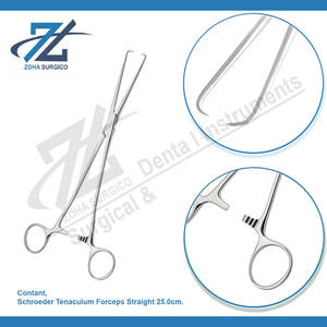 Ensemble d'instruments chirurgicaux dentaires en acier inoxydable Schroeder Tenaculum Forceps Straight Pakistan - Product Image 3