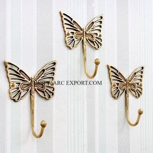 Antique Gold Plated Luxury <b>Wall</b> <b>Mounted</b> Hooks and Hangers Standard Designing Handmade Best Selling Style Hooks and Hangers - Product Image 4