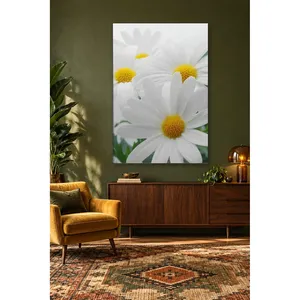 ภาพพิมพ์บนผ้าใบลายดอกเดซี่สีขาวแบบใกล้ชิดของฟิดา - Product Image 4