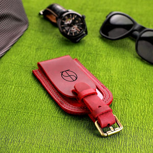 Etiqueta de equipaje de cuero suave de las mejores ventas personalizada de cuero genuino de venta directa de fábrica para etiquetas de viaje - Product Image 1