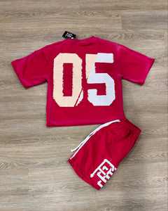 Fabricant de survêtements 300GSM Heavyweight Streetwear Impression numérique Sun Faded Ensemble de shorts 2 pièces pour hommes Ensemble de t-shirts et shorts - Product Image 4