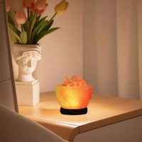 Himalaya Salz lampe Kristall Salz Stein Licht mit Basis Kristall Salz Licht LED Atmosphäre Lampe Home Decor Schlafzimmer Dekoration
