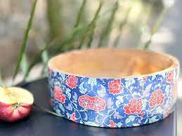 Ensemble de bols en bois enduit d'émail faits à la main de l'Inde vaisselle jetable personnalisable pour les fêtes à la maison vente à chaud - Product Image 3