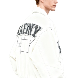 Veste en jean vintage zippée tendance, veste de travail décontractée personnalisée, veste de sport élégante pour homme en jean 100% coton - Product Image 4