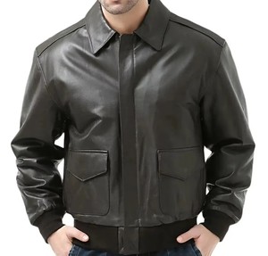 Vestes en cuir pour hommes de haute qualité personnalisées, élégantes et fiables pour les occasions décontractées, coupe ajustée pour hommes - Product Image 2