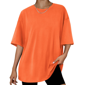 Fitted 100% Cotton Comfortable Oversized High Quality Heavyweight Multicolor <b>T</b>-<b>shirt</b> Custom logo Blank Plain <b>t</b> <b>Shirt</b> for <b>Women</b> - Product Image 1