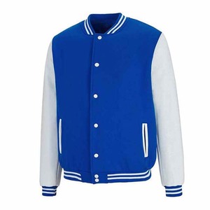 Vestes universitaires en toile enduite OEM, broderie personnalisée, patchs en chenille, veste de baseball surdimensionnée pour hommes - Product Image 4