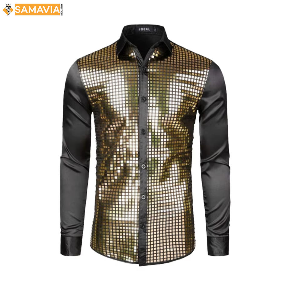 Ready Ship Men's Hawaiian Shirts Casual Long Sleeve Paisley Print Beachwear Tropical Button 100% Cotton Breathable Summer