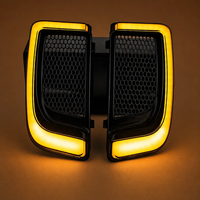 Feux de grille inférieurs LED ABS fumés, blancs DRL, clignotants ambre pour Harley Ultra Limited Road Glide Tri Glide 2014 à 2025