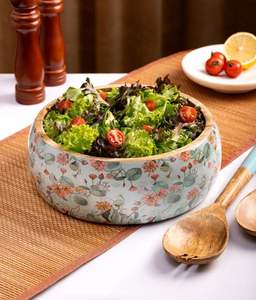 Juego de cuencos y cucharas de madera impresos con esmalte de belleza hecho a mano por HF CRAFTS - Product Image 5