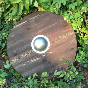 Bouclier de planche rond fait de bouclier de planches. par calvin artisanat - Product Image 3