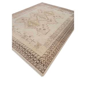 Tapis noué à la main en laine Thyme Ivory, motif géométrique, pour entrée, salon, couloir, modèle Puzzle PKWL-1080 pour adolescents - Product Image 2