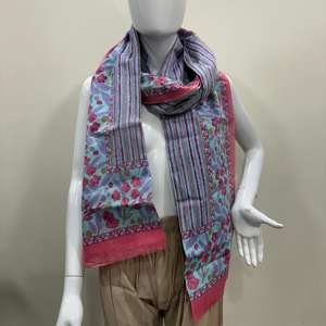 Cotton Mulmul Printed <b>Dupatta</b> Traditional New Fashion Girl Cotton <b>Dupatta</b> Special Print Summer Beach Cotton Mulmul Print <b>Scarf</b> - Product Image 2