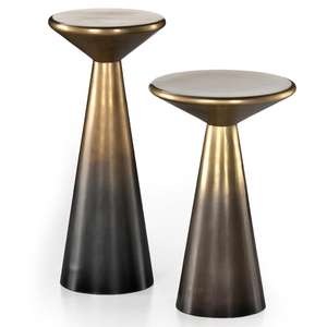 Mesa auxiliar de aluminio Golden Burning con revestimiento protector para ambientes exteriores e interiores a precio mayorista - Product Image 2