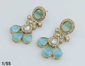 Tradicional y de moda último diseñador indio joyería al por mayor de Jhumka Kundan pendiente para mujer elegante pendiente joyería - Product Image 3